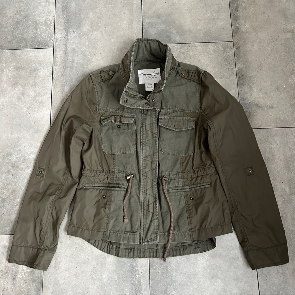 American Rag army green utility jacket coat M
